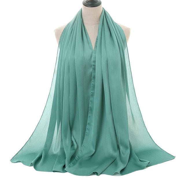 Silk crepe hijabs (15 Colors)
