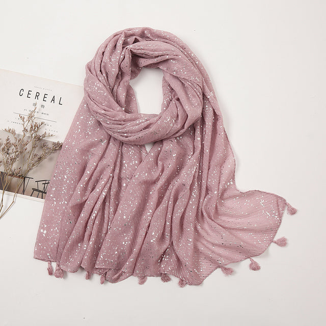 Glitter Tassel Rippled Hijab (13 colors)