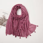 Glitter Tassel Rippled Hijab (13 colors)