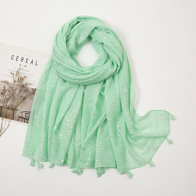 Glitter Tassel Rippled Hijab (13 colors)