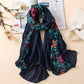 Floral embroidered Viscose Hijab(15Colors)