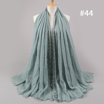 Edge Pearl Soft Crinkle Hijab (55 Colors)
